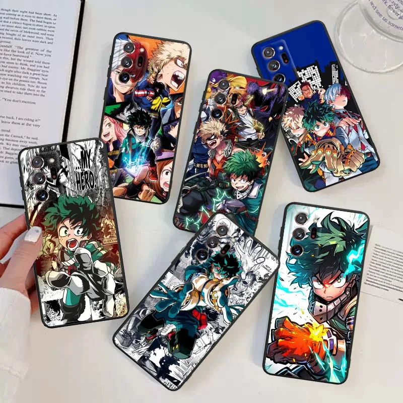 

Academia M-Midoriya Hero Cool For Samsung A73 A72 A71 A55 A54 A53 A52 A51 A13 A22 A16 A15 A05s A14 A05 A06 5G Black Phone Case