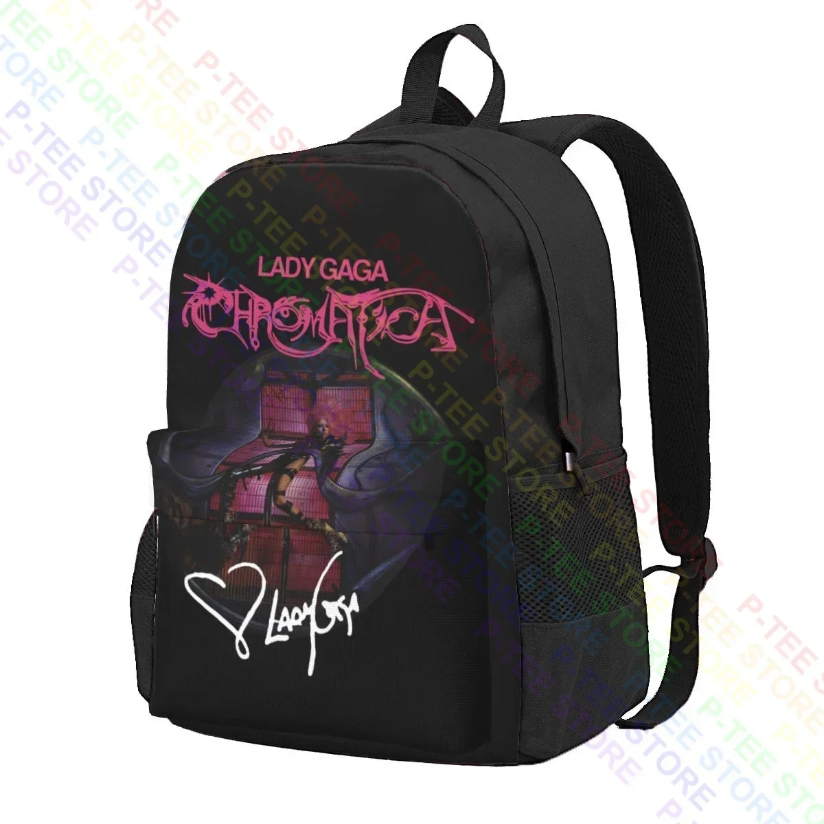 Lady Gaga Chromatica Signature Large Capacity Backpack Cute Swimming Gym Tote Bag Multi-function