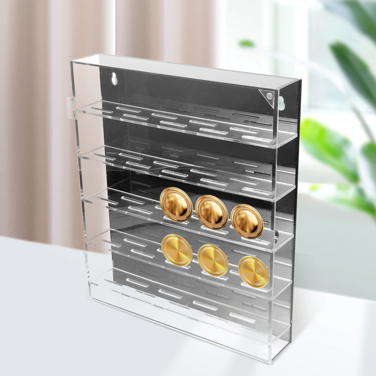 Transparent Box Plastic Holder Capsule Storage Display Case Coin Collection Organizer Small Coin Storage Box