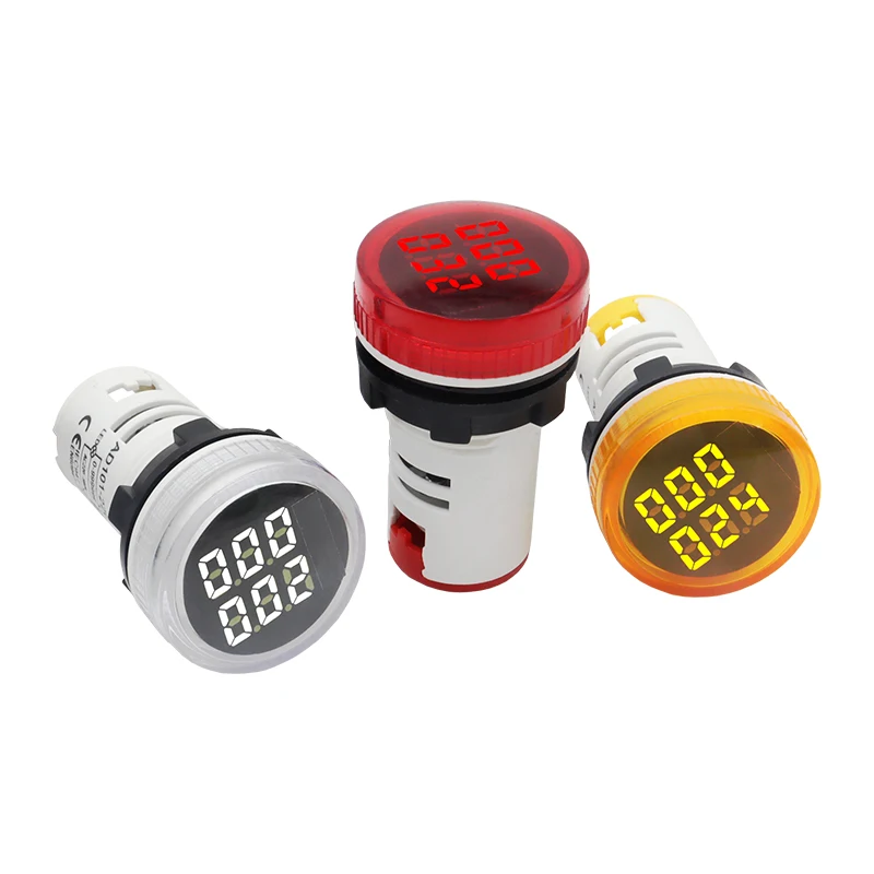 Mini LED Round Digital Counter Meter 22mm 6 Digital 0-999999 AC 220V-380V Electronic Signal Totalizer Panel Counter Meter