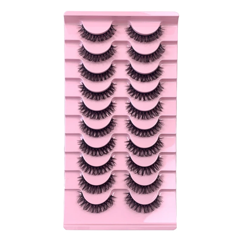 Russian Strip Eyelashes Dramatic False Faux Cils Makeup Wholesale 10 Pairs Fake Eyelash Extension For Make Up Maquiagem