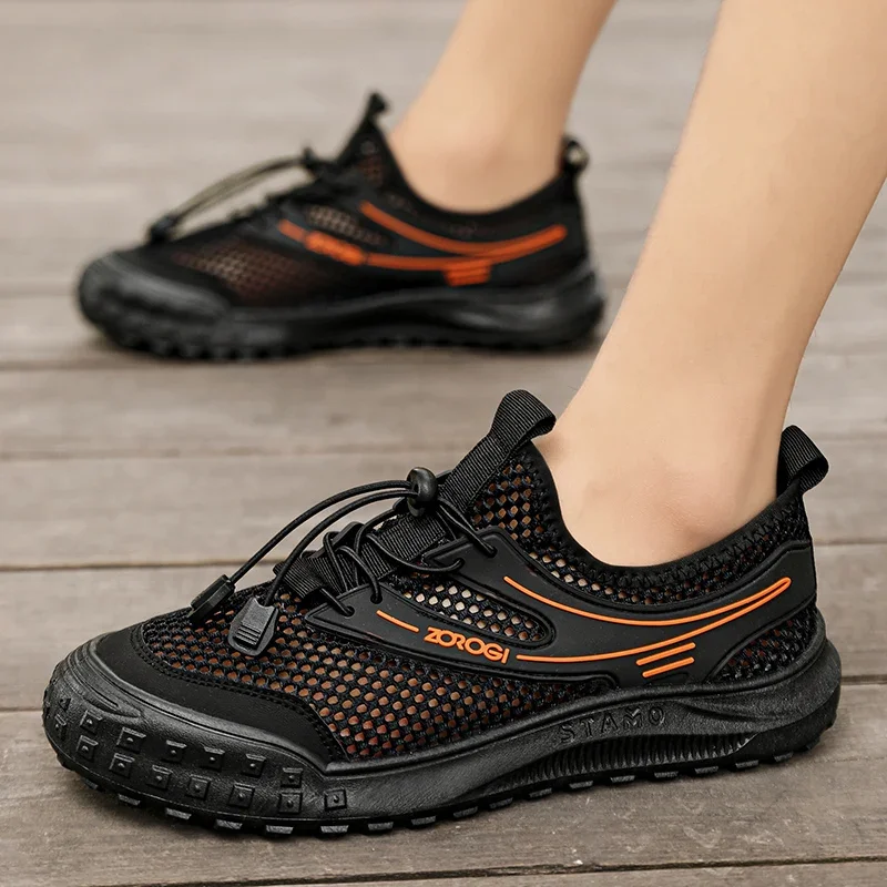 New Style Men's Mesh Shoe Fashion Mans Sneakers Breathable Outdoor Sports Water Hiking Sneaker Casual Lightweight Popular Model