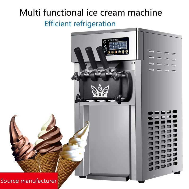 

Commercial Soft Serve Ice Cream Machine Electric 25L/H 3 Flavors Sweet Cone Ice Cream Maker 110V/220V