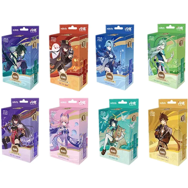 

Genuine Genshin Impact Card Seven Summoning Battle Cards Booster Pack Cosplay Game Character Collectible Cards Toy Gifts