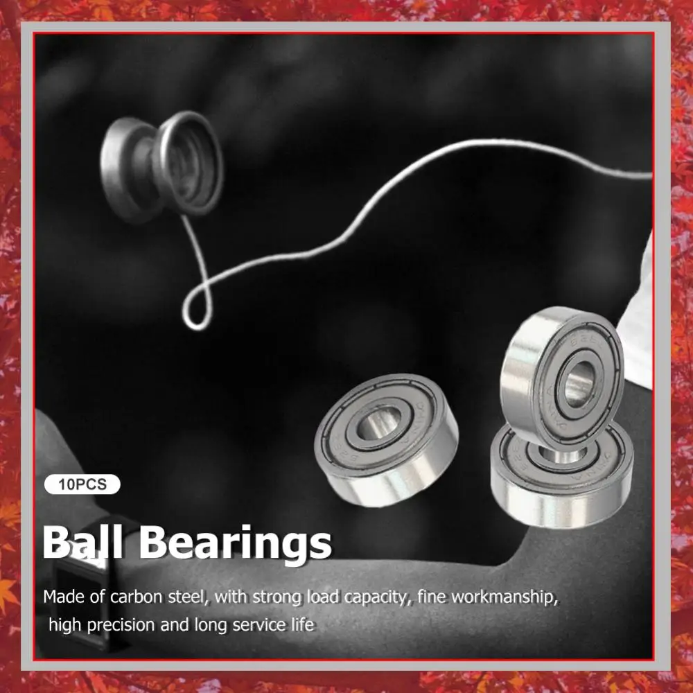 10pcs Sealed Ball Bearings 6x19x6mm 626zz Roller Skate Bearings Carbon Steel Miniature Ball Bearings Replacement for Door Window