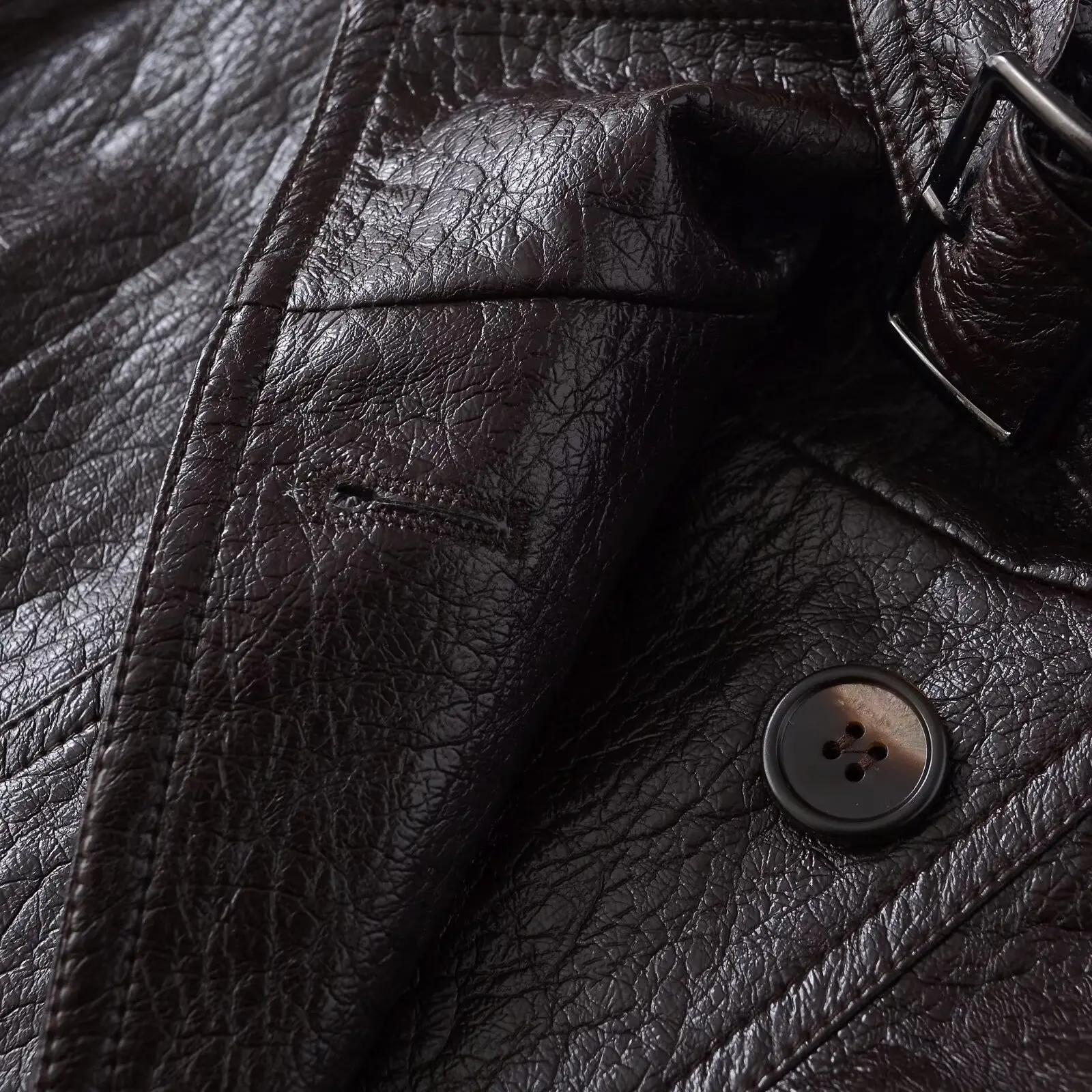 KASLEAD новая женская мотоциклетная одежда из искусственной кожи Jaet, универсальная ветрозащитная длинная вилка с двойной пуговицей, полиэфирное волокно