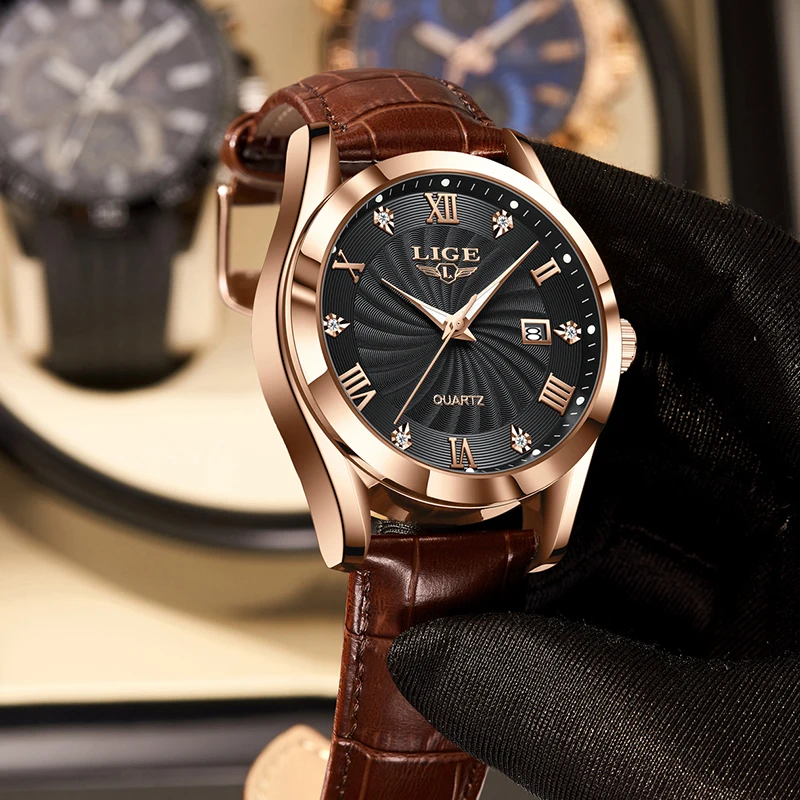Nowy damski zegarek LIGE na rok 2025, modny, elegancki zegarek damski z bransoletą, wodoodporny zegarek kwarcowy do sportów outdoorowych dla kobiet, Reloj Mujer