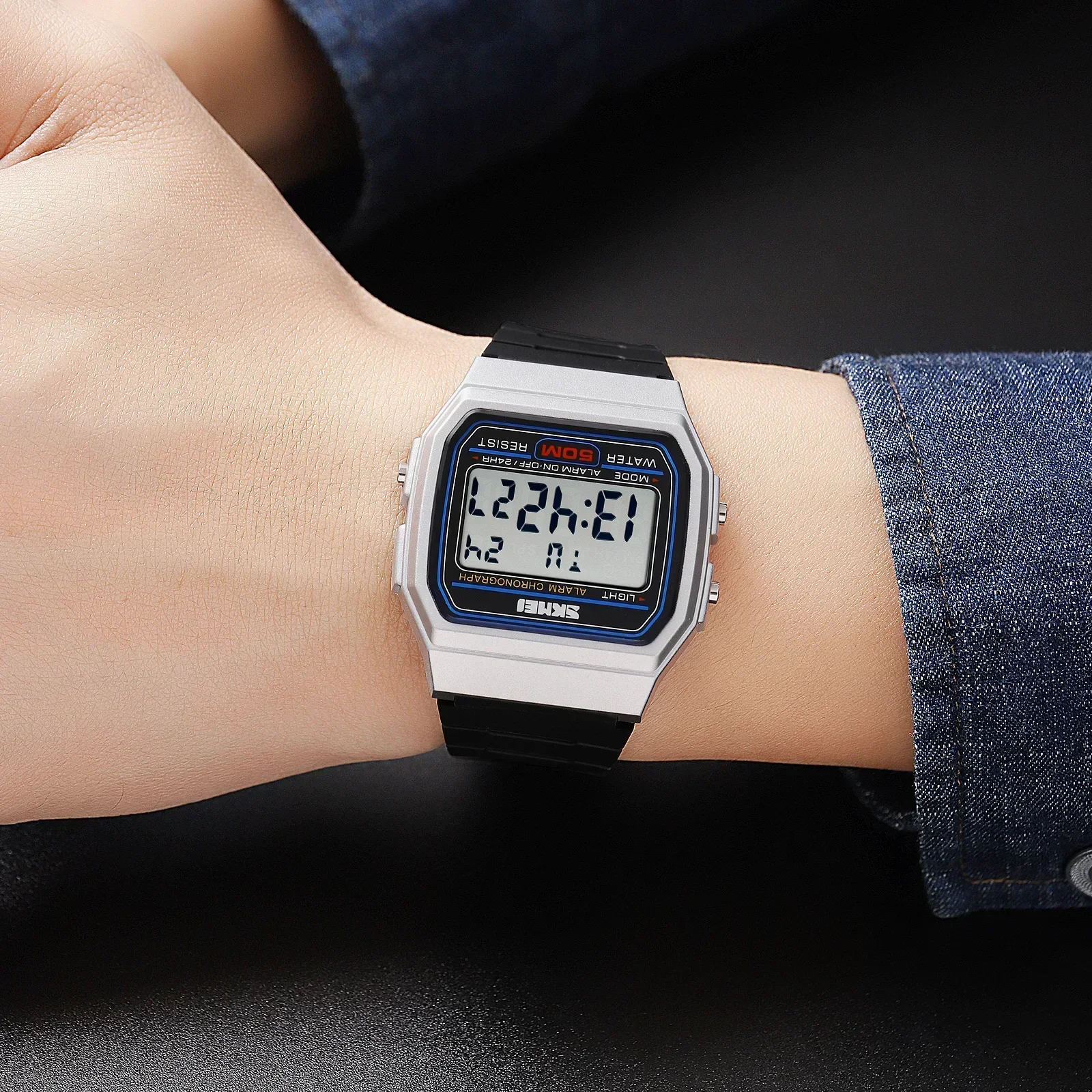 SKMEI 2042 Sports Watch for Men Waterproof Chrono Military LED Display Mens Digital Wristwatches Date Week Clock reloj hombre image 3