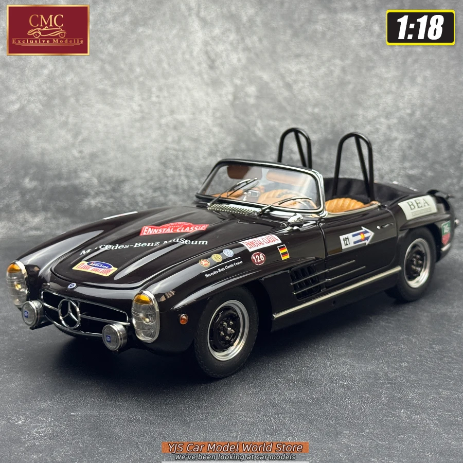 ЭКСКЛЮЗИВНАЯ МОДЕЛЬ CMC 1/18 MB 300 SL W198 Rallye Roadster коричневый Классическая модель автомобиля для коллекции