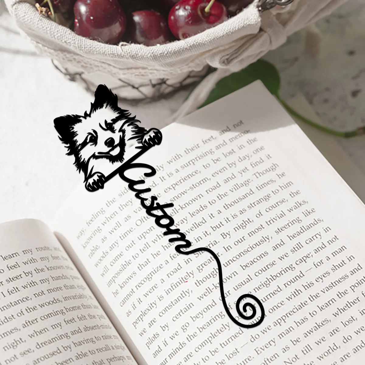 Custom Bookmark, Book Lover Gift, Toy Eskimo Bookmark, Back To School Gift, Teacher Gift, Unique Bookmark, Dog Lover