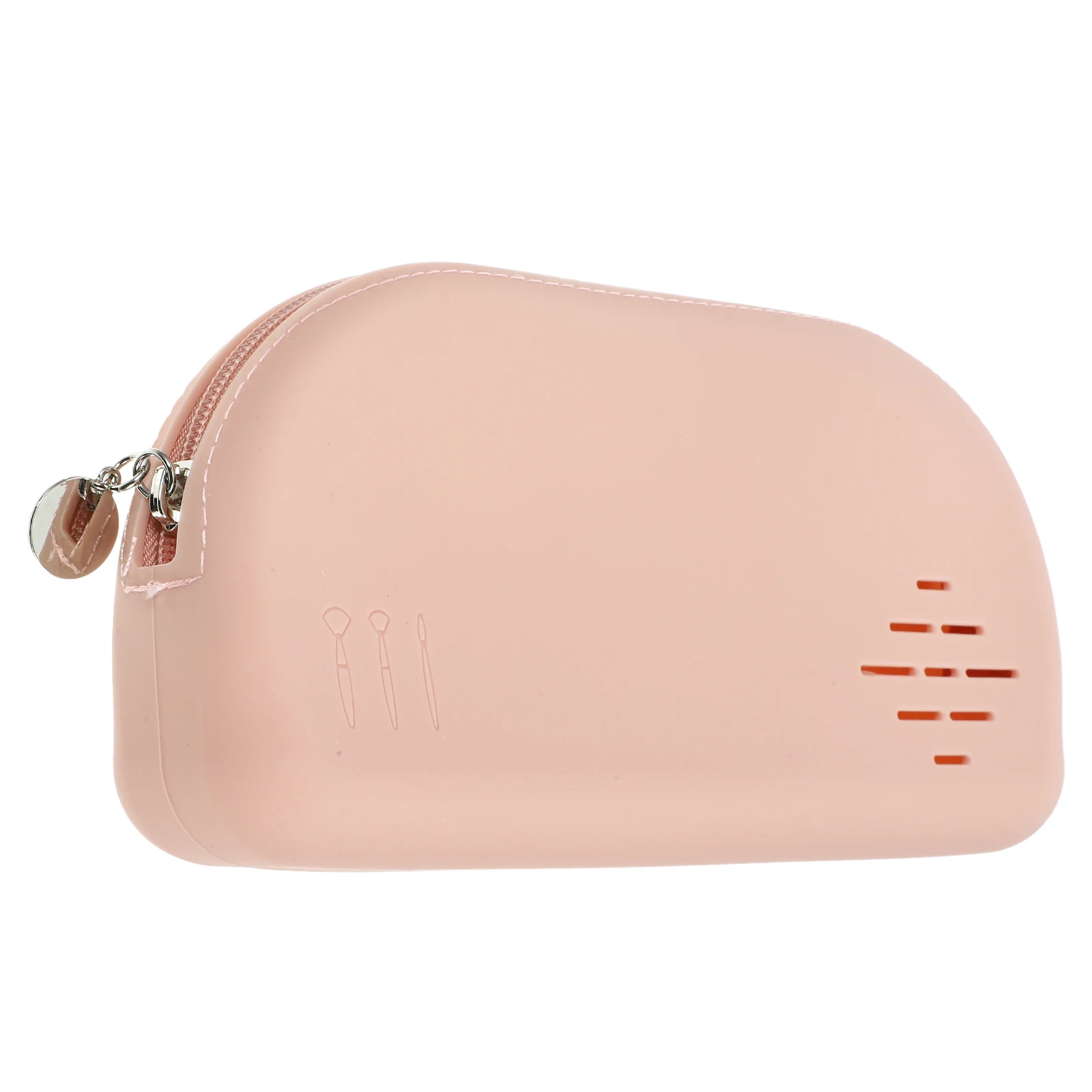 

Silicone Makeup Storage Bag Travel Holder Zipper Makeup Brush Bag Compact Lightweight Pouch OPP Packaging