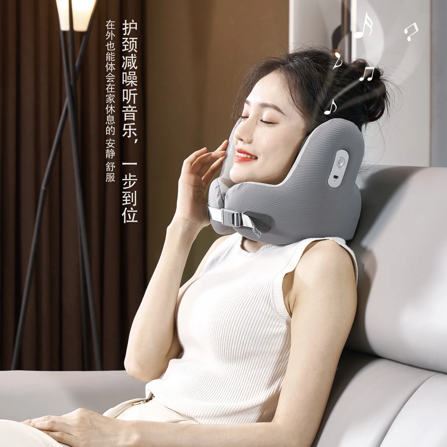 Bluetooth Music U-shaped Pillow Memory Foam Noise Canceling Pillow U-shaped Pillow Memory Foam Neck Protector