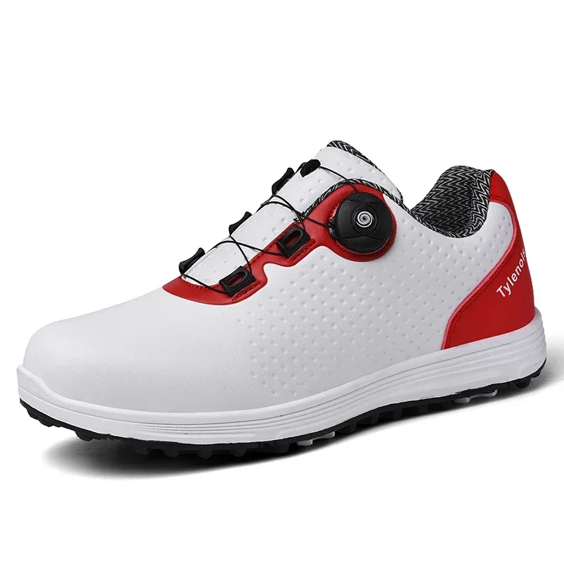 Waterdichte golfschoenen voor heren en dames, sportschoenen, wandelsneakers, snelle vetersluiting, steekloze golfschoenen