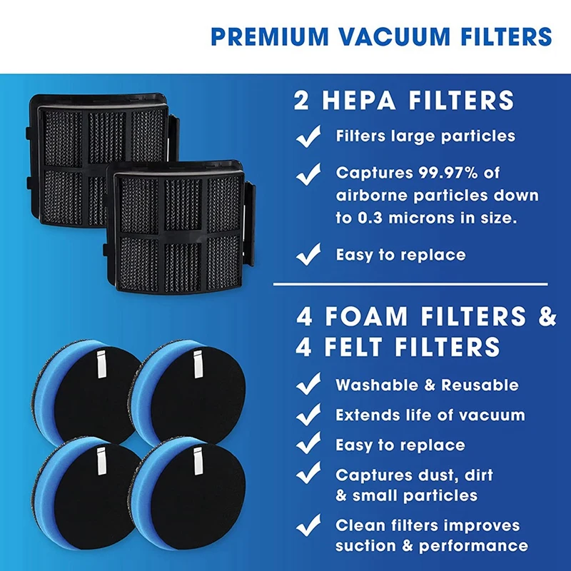 Filtre HEPA pour Bissell 2998, 2999, 3057, 2920, 3059, 2852, Pièces de rechange pour aspirateurs, Accessoires 1625641 et 1603437