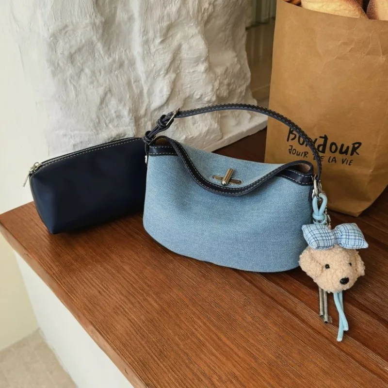 

Classic Daily Shoulder Bag Women Popular Vintage Concept Trendy Leather Material Casual Travel Tote Bag