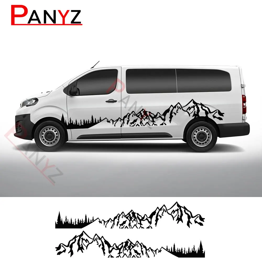 

2Pcs/Lot Car Stickers Motorhome Camper Van For Peugeot Expert Fiat Scudo Citroen Jumpy DIY Graphics Decals Tuning Accessories