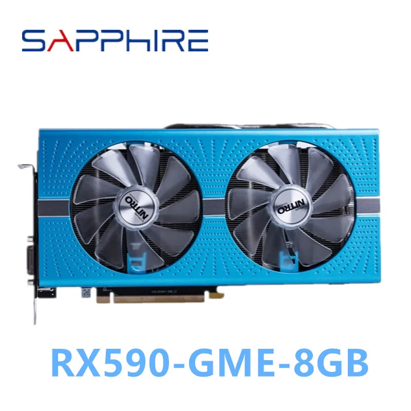 SAPPHIRE RX 590 580 8GB Graphics Cards GPU Radeon RX 580 RX590 GME 8GB Nitro AMD Video Card Desktop PC Screen Computer Game Map