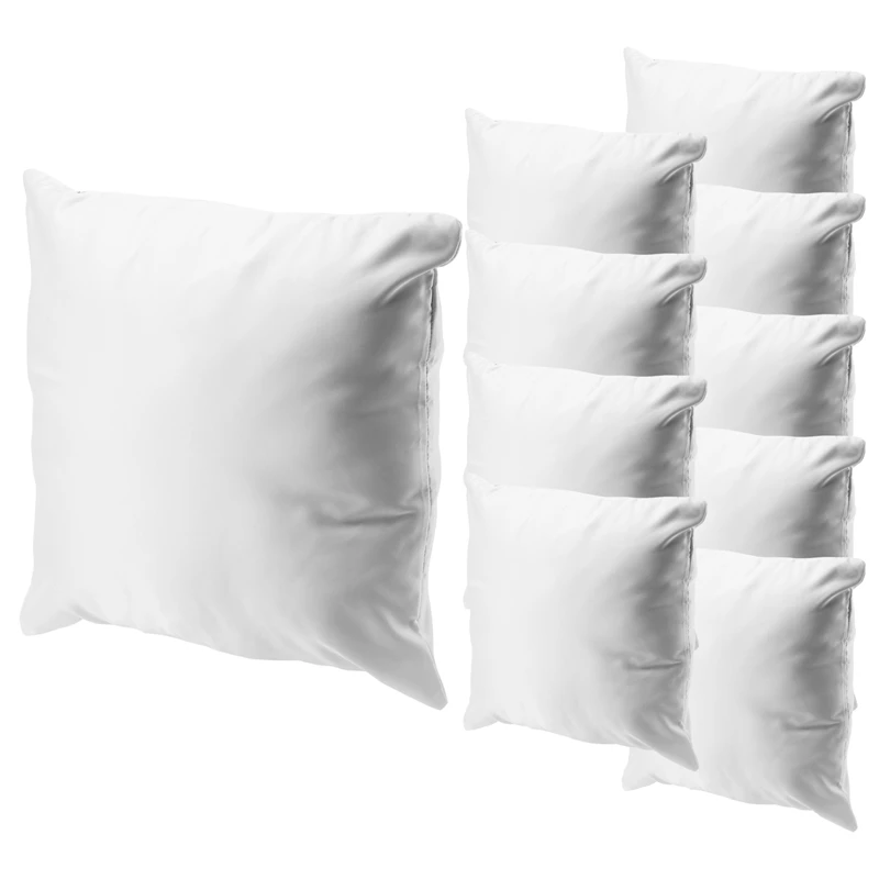 

40X40 White Plain Sublimation Blanks Pillow Case Cushion Cover Pillowcase For Heat Transfer Press As DIY Gift 10Pcs