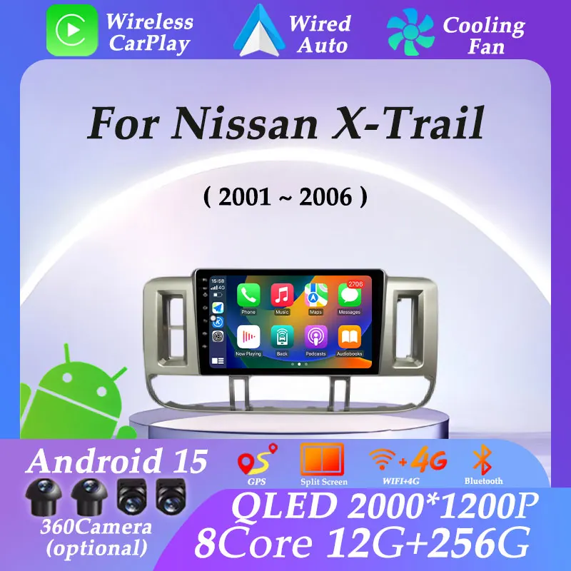 

GPS Navigation for Nissan X-Trail 2001 - 2006 CarPlay Android Auto Car Radio Multimedia Player DSP Stereo Split Screen Head Unit