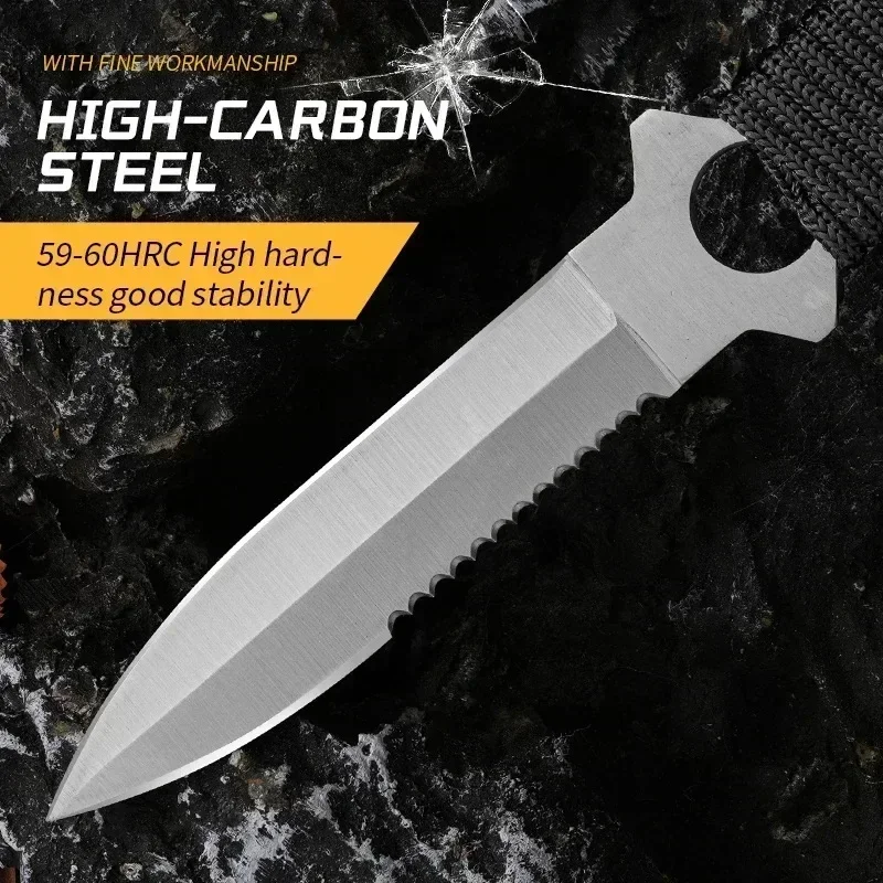 Outdoor Carry Straight Knife Camping New Tactical Diving Hunting Knife High Hardness Survival Wilderness Survival Knives Tools