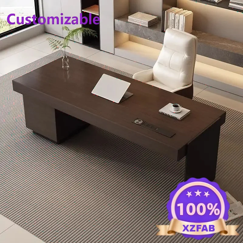 Factory Direct 2026 Italian minimalist desk home studydesk chair combination light luxury modern minimalist designer computer