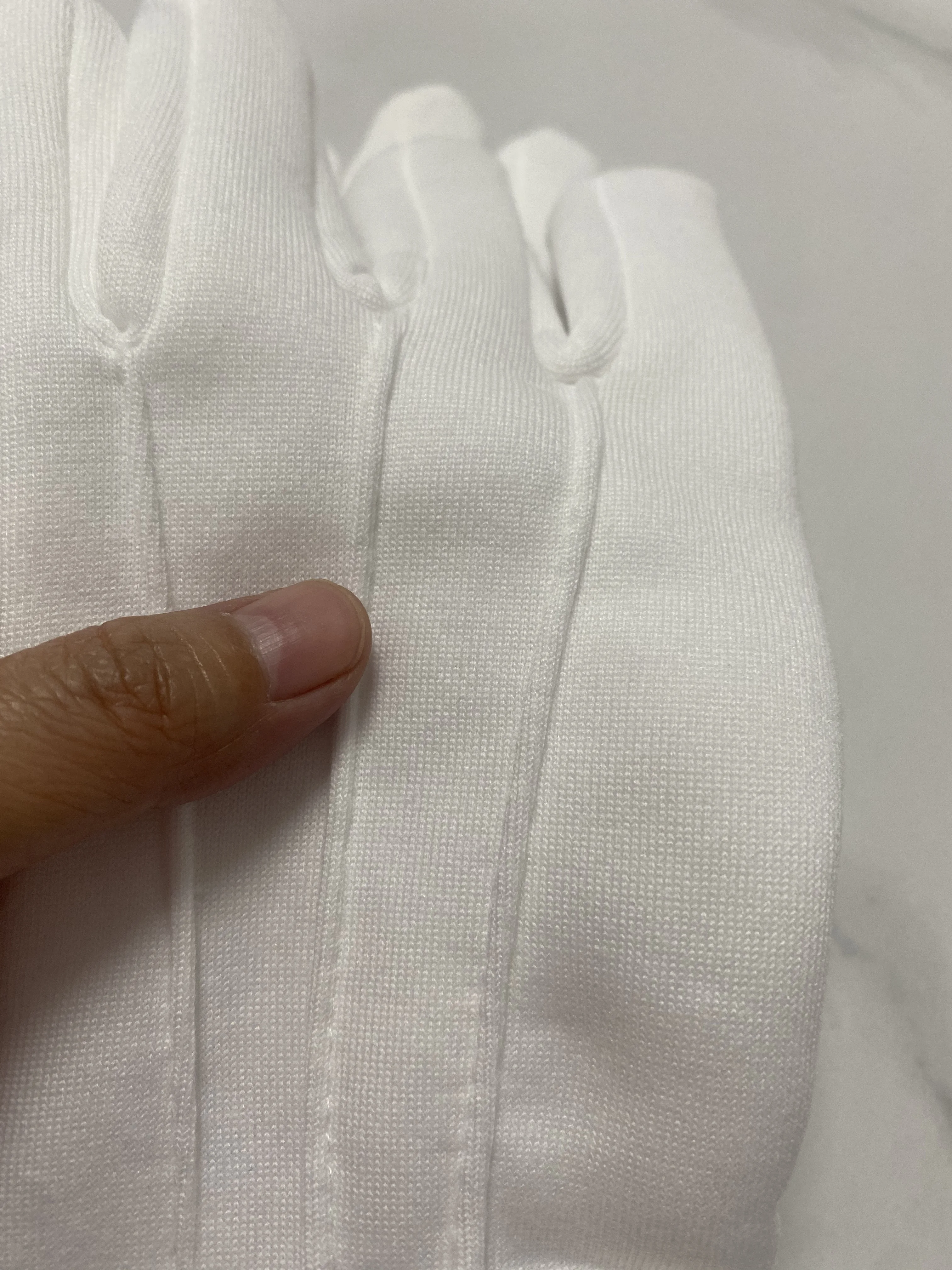 Men Women\'s Winter Thicken Thermal Warm White Color Cotton Etiquette Gloves Winter Thicken White Cotton Glove R223