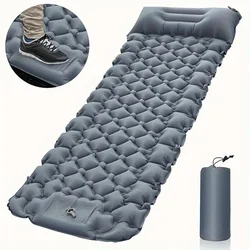 Outdoor Sleeping Pad Camping Inflatable Mattress Built-in Pump Ultralight Air Cushion Travel Mat With Headrest For Travel Hiking