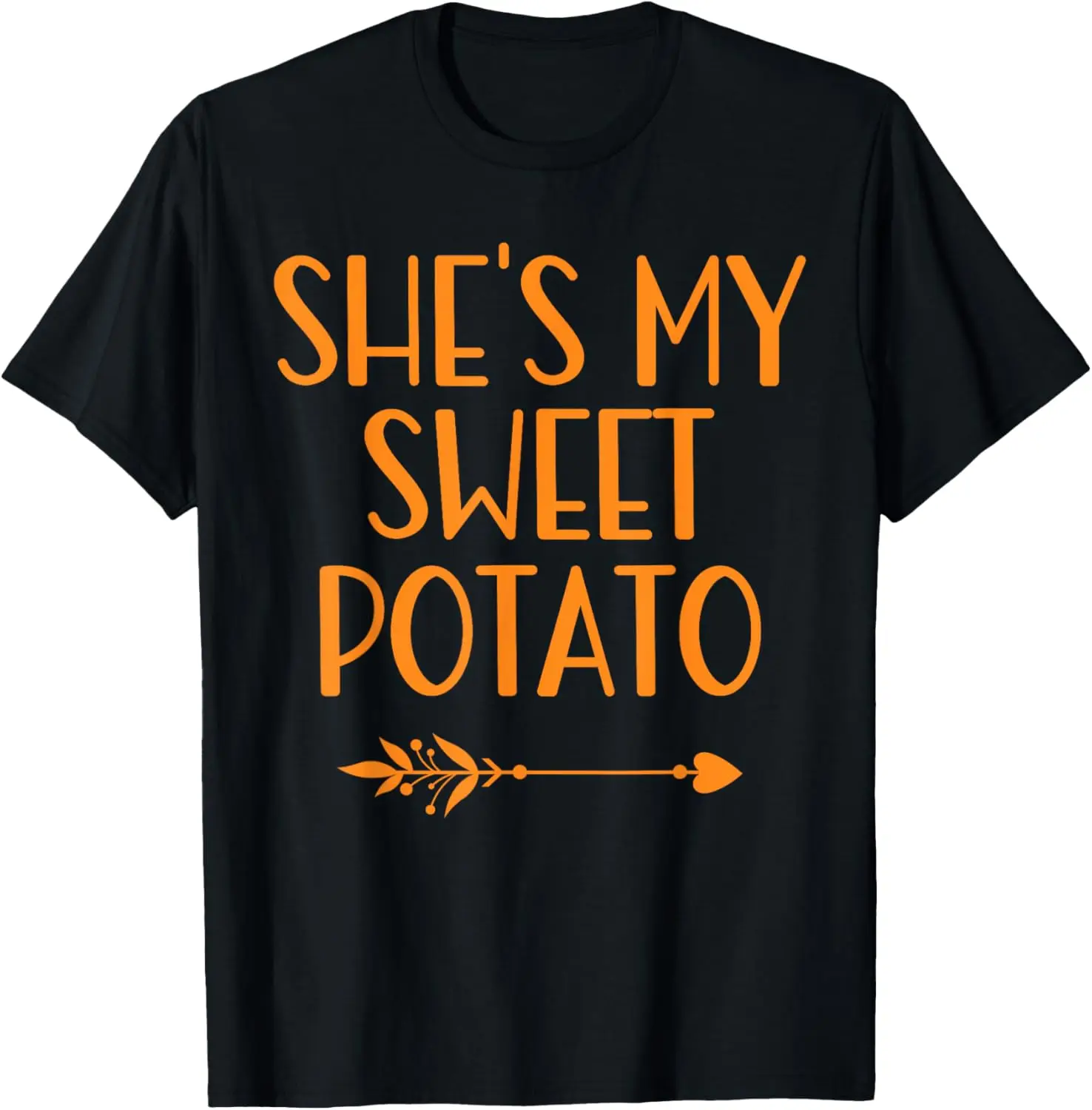 Camiseta de pareja a juego de Acción de Gracias She's My Sweet Potato I Yam
