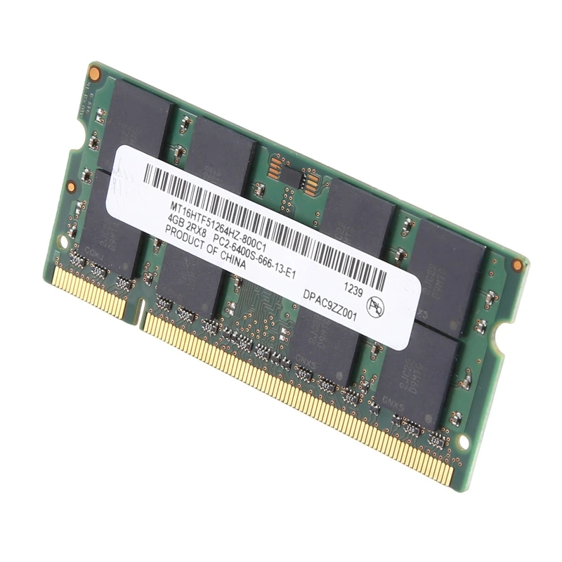 สำหรับ DDR2 Mt 4GB 800MHz RAM PC2 6400S 16 chips 2RX8 1.8V 200 Pins SODIMM หน่วยความจำแล็ปท็อปทนทานใช้งานง่าย