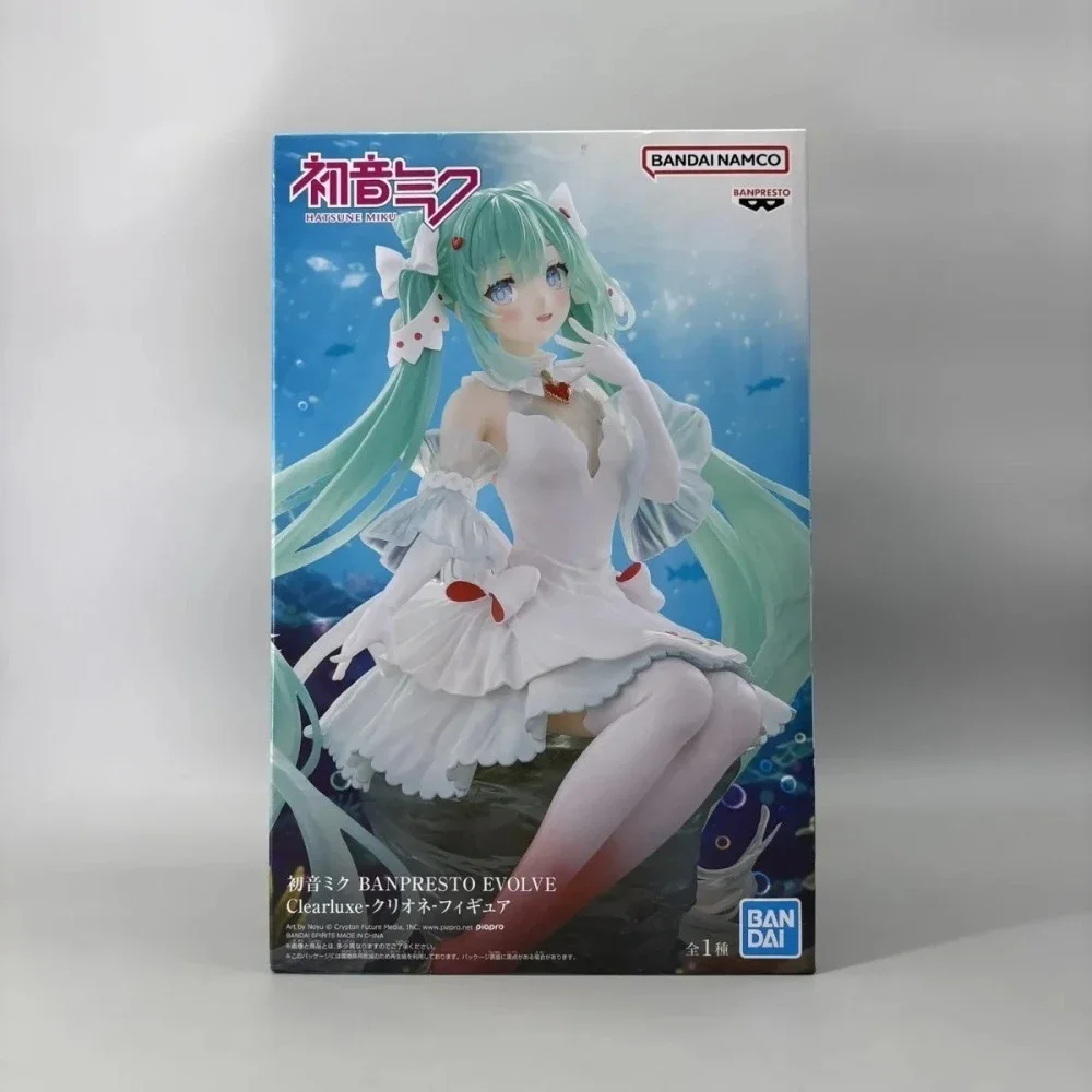 En stock, figurine Bandai originale authentique Banpresto Evolve Clearluxe Hatsune Miku Clione Ver 18cm, collection de modèles de jouets, figurine BPEV, cadeau