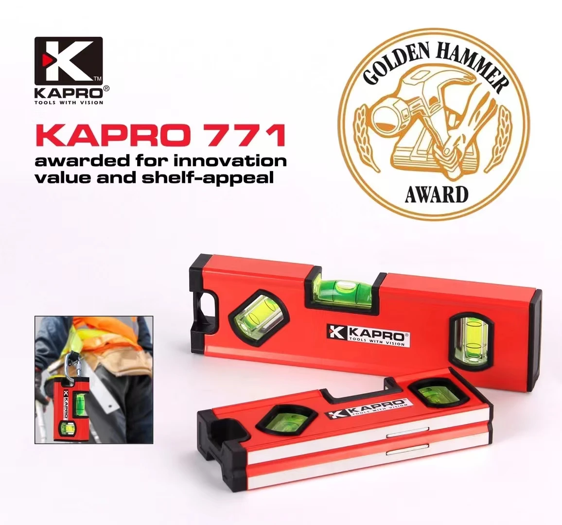 

Kapro 10/20cm Portable Magnetic Spirit Level High Precision Aluminum Construction Leveling Tool Measurement Bubble Level Gauge