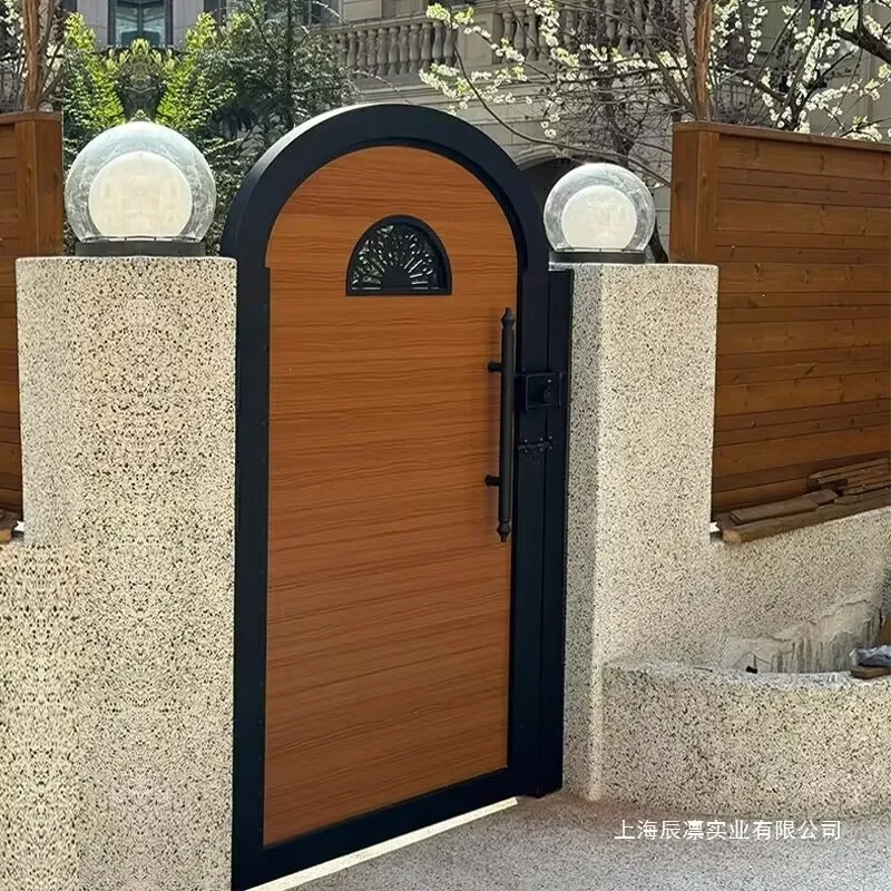 Aluminum Alloy Courtyard Gate Outdoor Garden Door Stainless Steel Villa Entrance Country House Yard Art Fence Security Gate