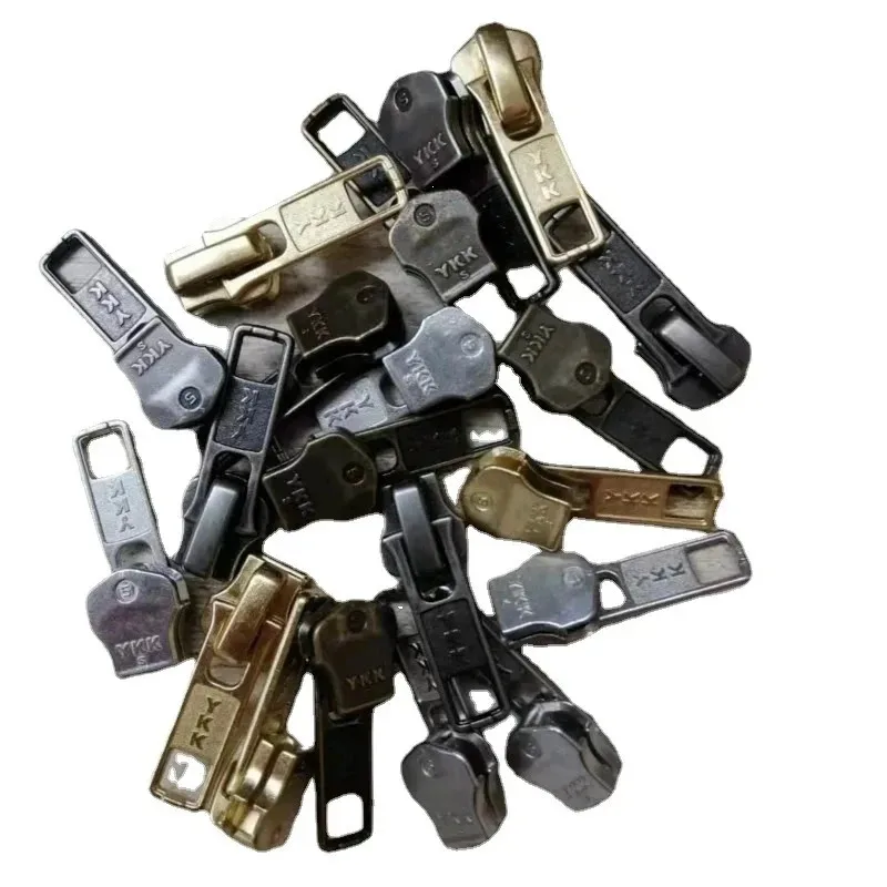 

50 шт./лот 3 # 5 # Винтажный автоматический замок YKK, металлическая молния, слайдер, бегун, головка, бронза, серебро, золото, портной, мгновенный ремонт, исправление