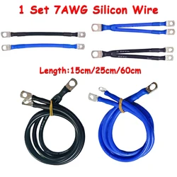 1Set Silicon Wire 7AWG Heatproof Soft Silicone Silica Gel Wire Cable with Copper Nose for BMS Battery Protetcion Board