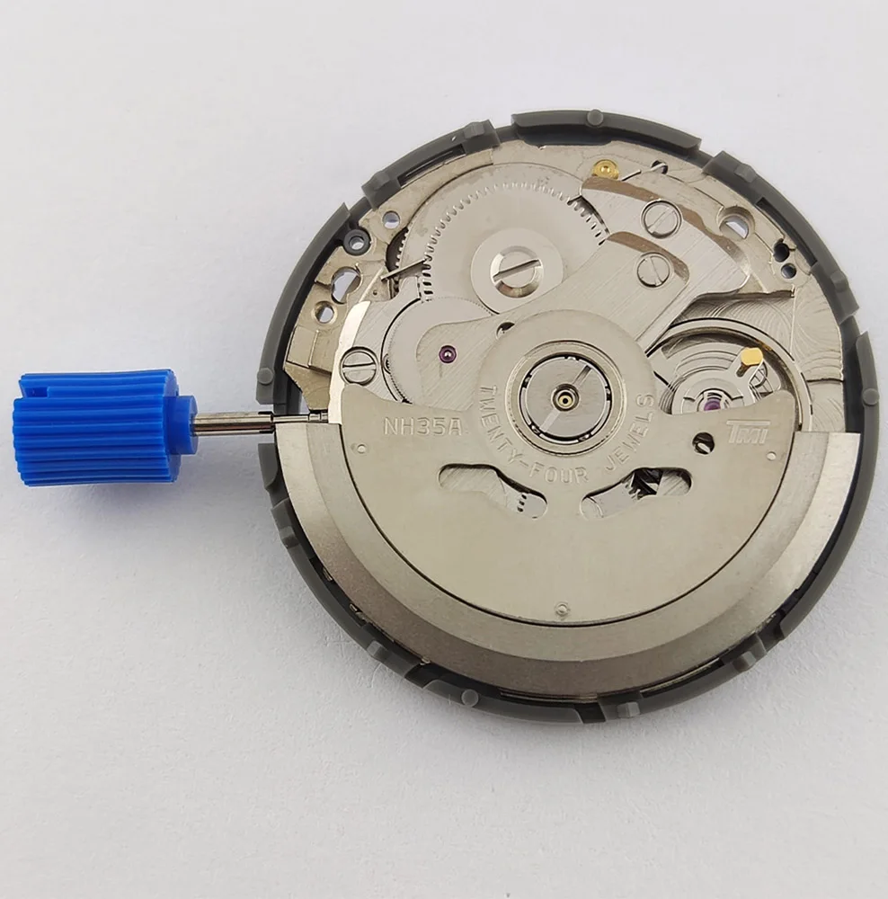 NH35 Mechanical Movement 9 o'clock Crown White Date Automatic Watch Movt Replace Kit High Accuracy Japan Original NH35 Movement