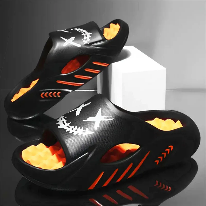 Men Slippers Summer EVA Soft-soled Platform Slides Sandals Indoor Outdoor Walking Beach Shoes Flip Flops Mens Home Shoes