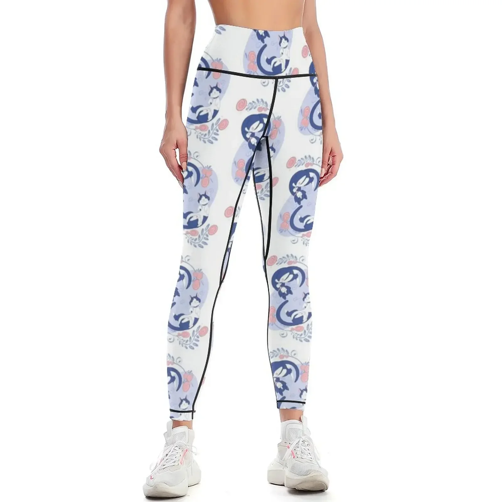 

Yin Yang Cats Leggings sporty woman push up jogging pants Women's tights sports for push up Womens Leggings