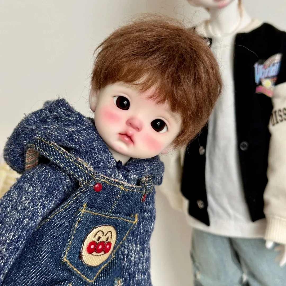 Auf lager 1/6 26 cm qianqian yuanbao BJD sd Puppe Großen Kopf Harz Material DIY Zubehör Kind Spielzeug Mädchen geschenk