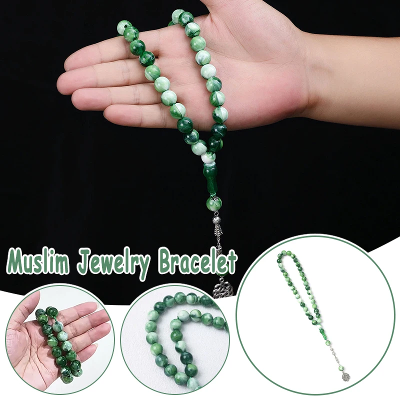 

33pcs Handmade Jewelry Bracelet Pearls Tassel Turkish Style Muslim Rosary Islamic Prayer Beads Necklace Bracelet Jewelry Accesso