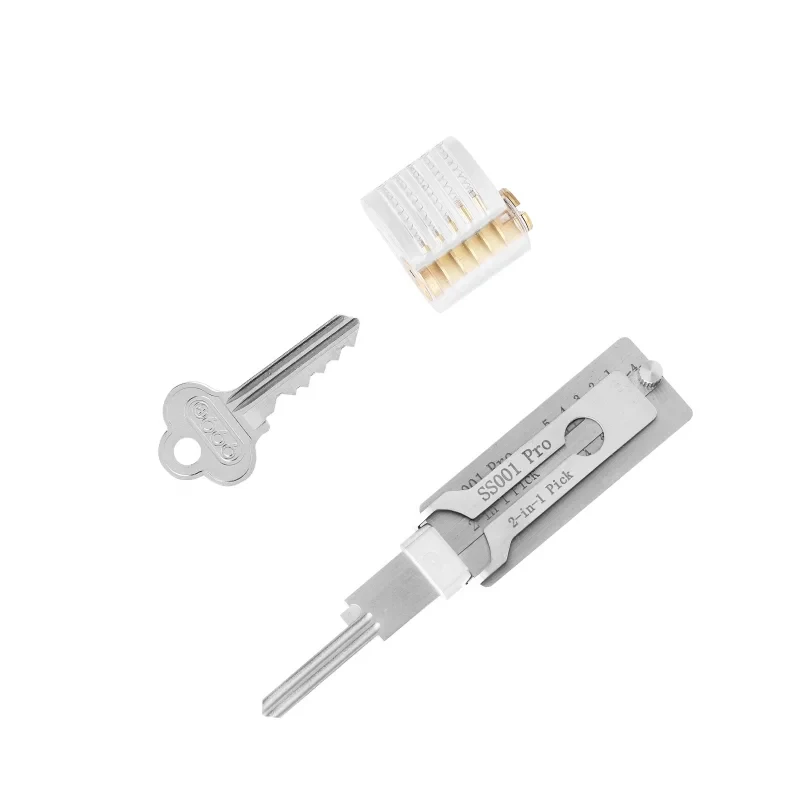 PRO Premium 2 in 1 SS001 SS002 PRO Lock Pick and Reader with Transparent Practice Lock, Professional Locksmith Tool image 5