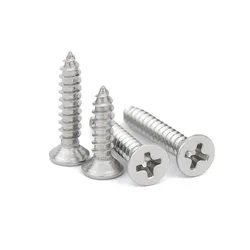 M3.5 M4.2 M4.8 M5 M5.5 M6.3 Cross Phillips Flat Countersunk Head Self Tapping Screw 316 Stainless Steel Wood Screws Set