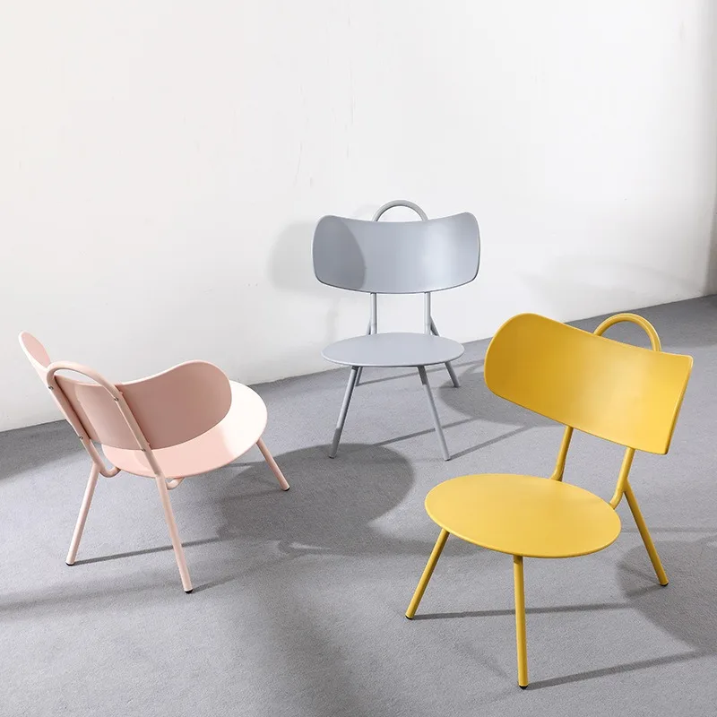 

Nordic leisure back sitting area negotiation chair household balcony outdoor plastic chair lazy coffee chair