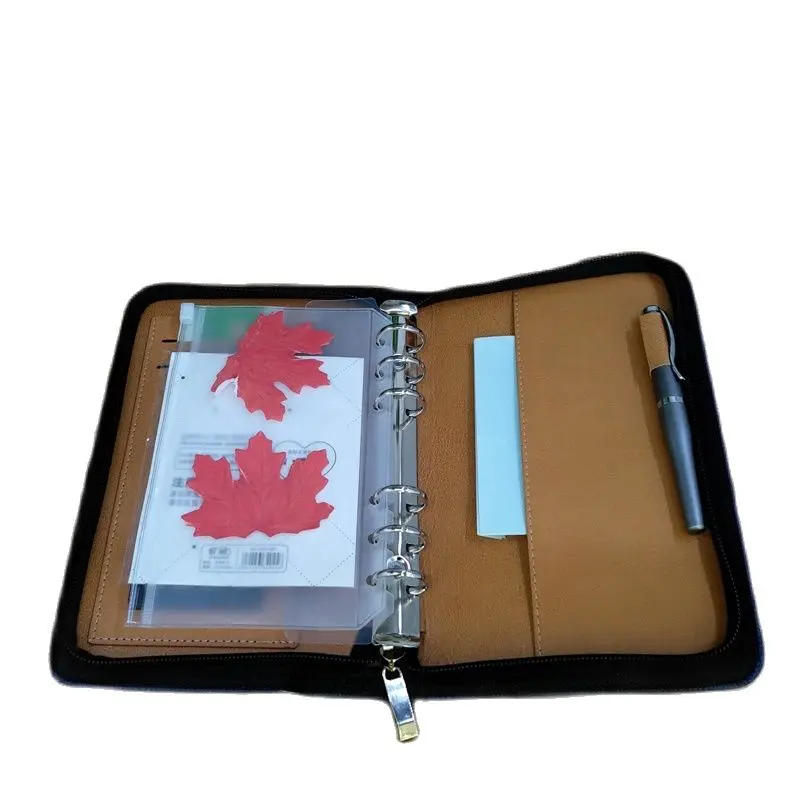 Ringband A6 Losse Blad Planner Journal Cover Card Opbergmap Portemonnee Organisator Rekenmachine Orgainzer Zak Sticky Note Set