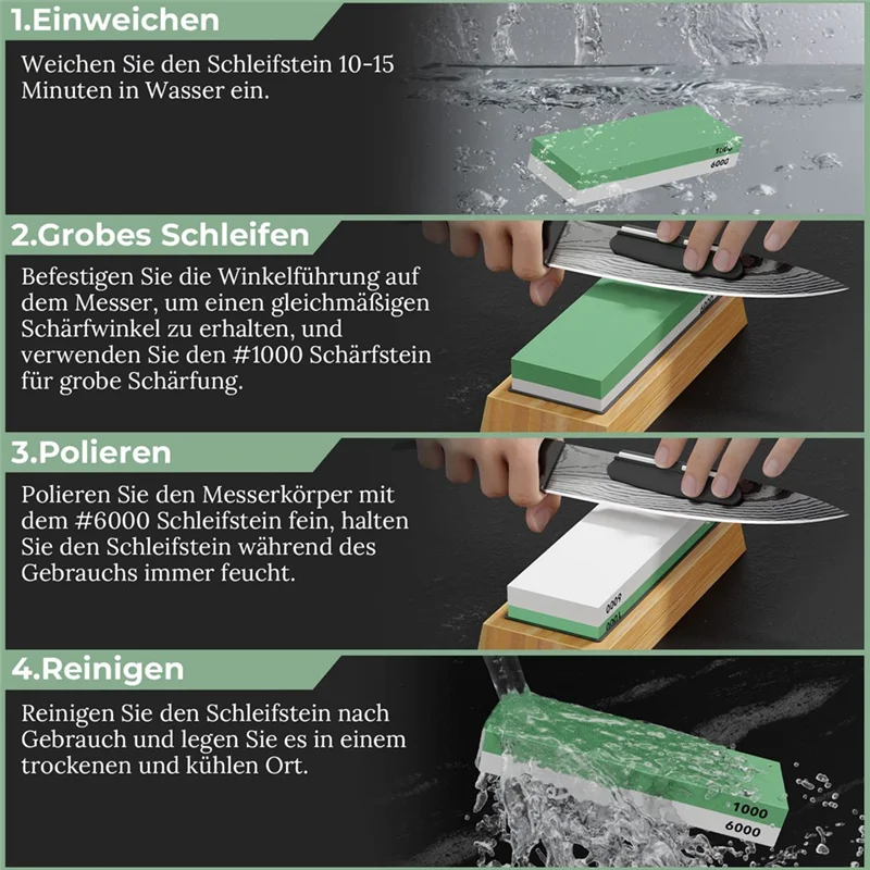 سكين AS63-Whetstone احترافي لح - مراجعة Knife Sharpening Stone Whetstone 1000 6000 وسعره