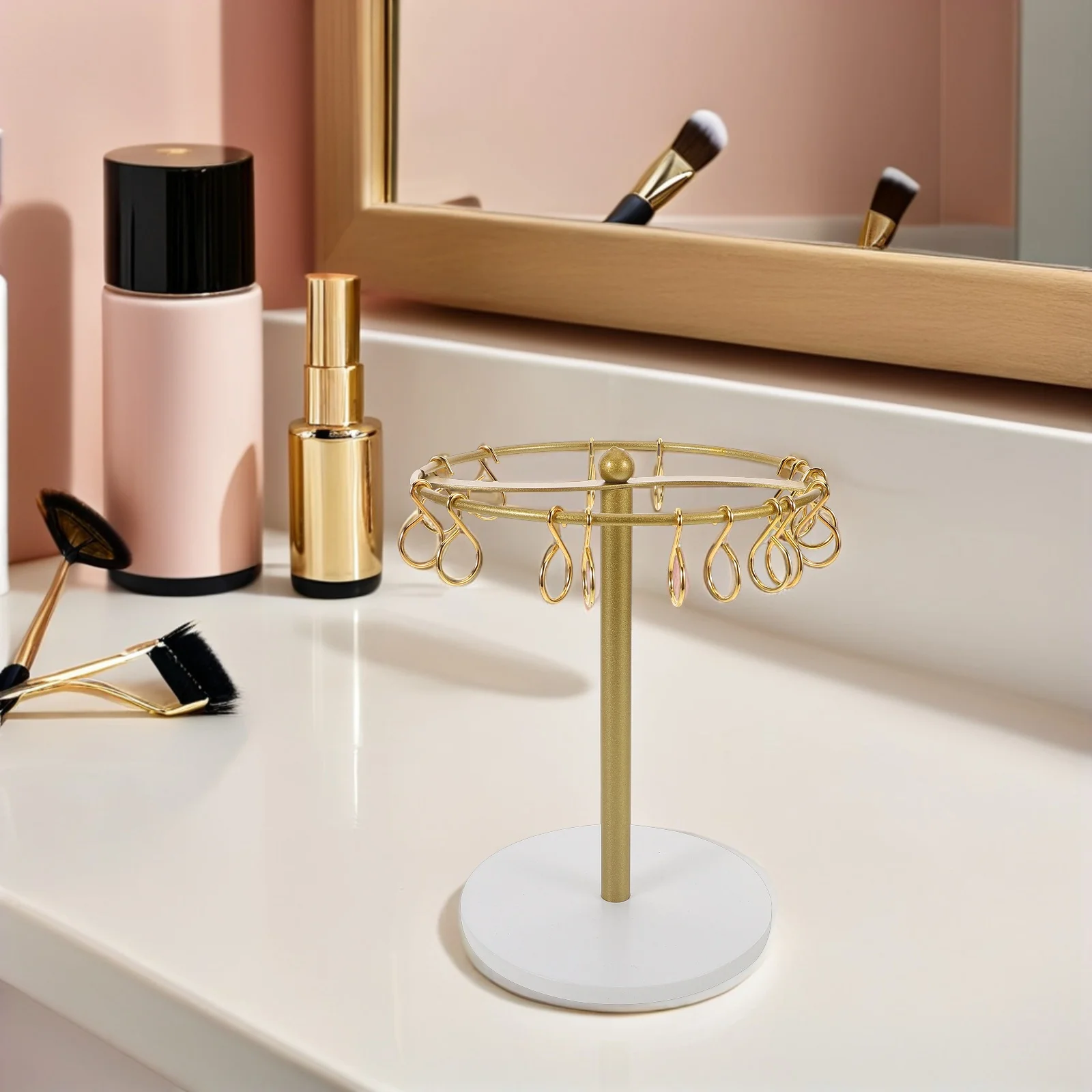 منظم مخلب الشعر، حامل طاولة معدني قوي للنساء والفتيات، إكسسوارات الشعر، رف عرض للتخزين، حامل بمشبك مخلب، عصابة رأس