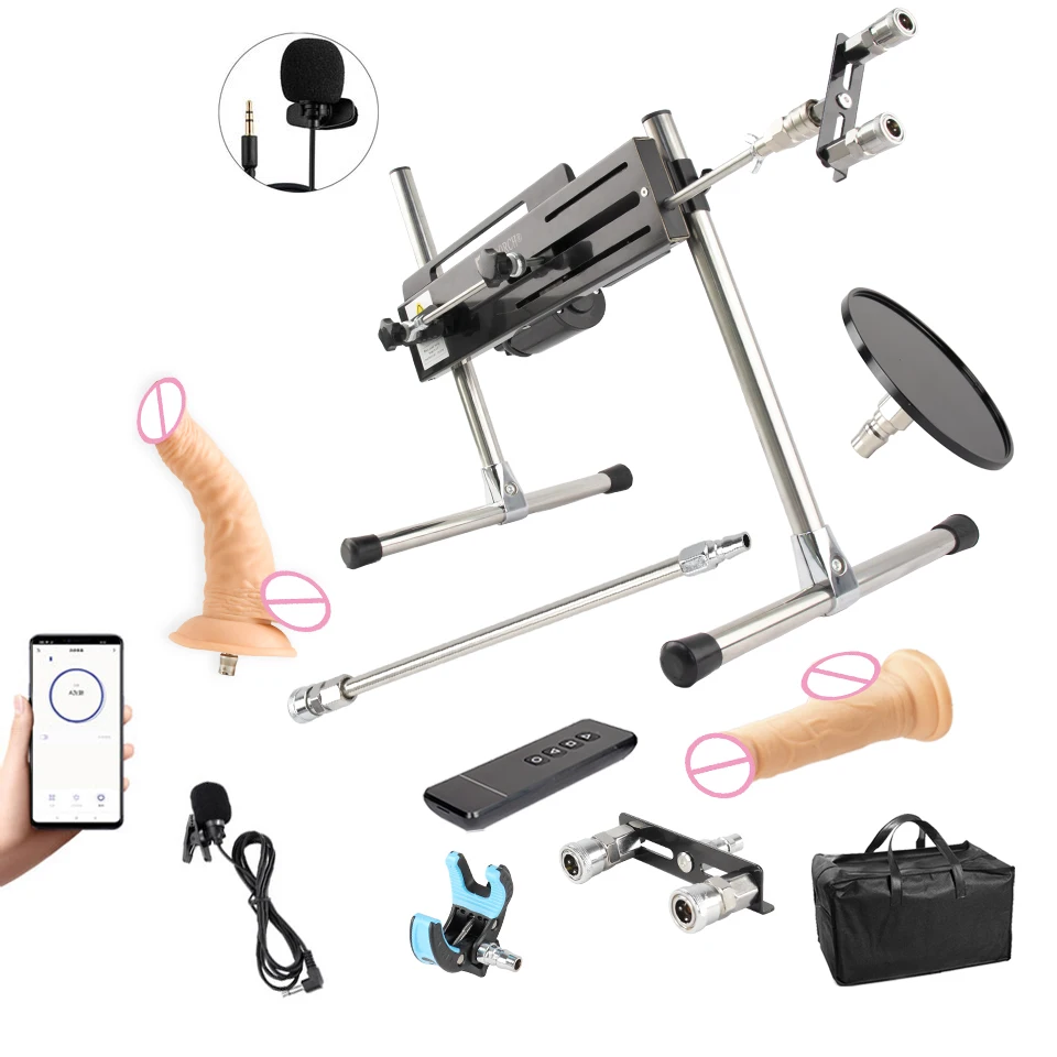 Fredorch 120W Power Mute Love Machine Gun With 2 Rod App Control Sex Toys Sex Machine with Dildo Attachment for Women and Men