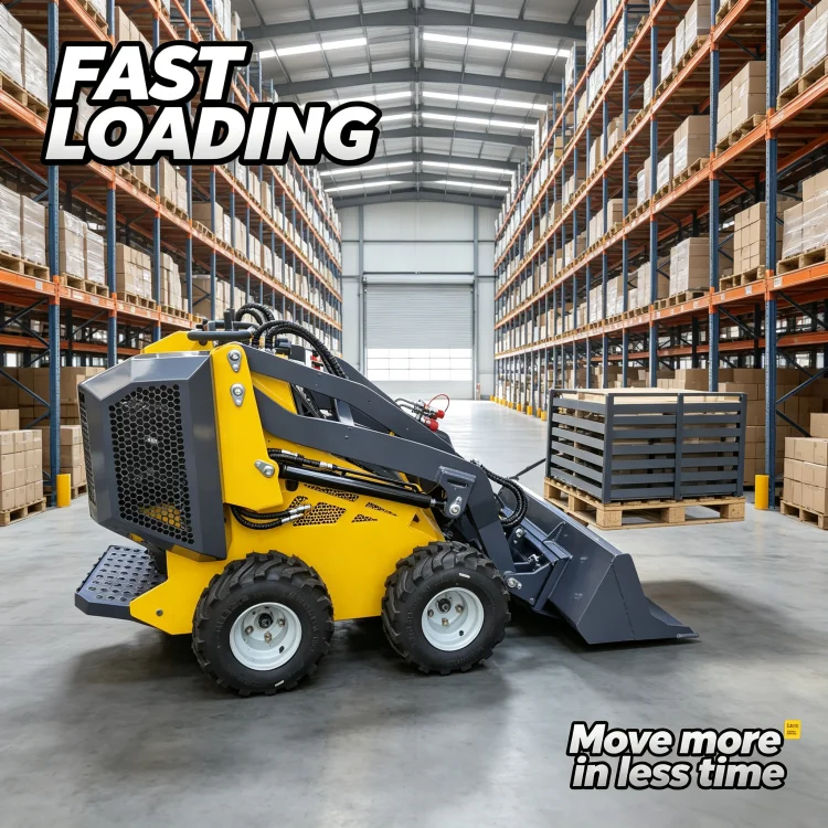 Free Ship SDLOT S300 Stand on Mini Crawler Skid Steer Loader Koop CE EURO5 EPA 300kg Brush Cutter Yard Maintenance view 4