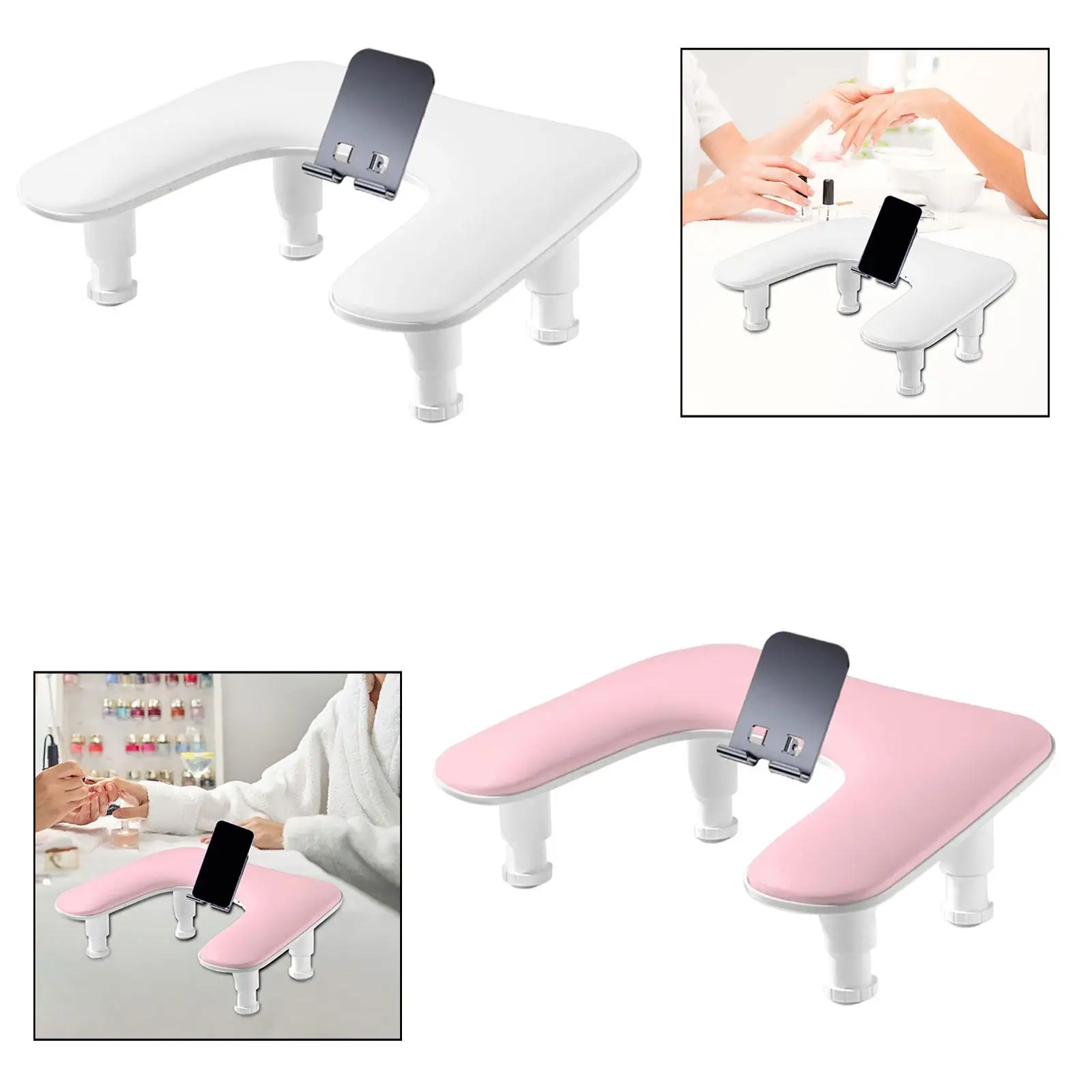 Nail Arm Rest Nails Accessories Tool Premium Manicure Tool with Phone Holder