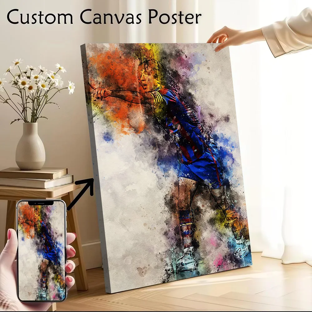 Carles Puyol Printed Canvas Poster Custom Pictures Wall Art Canvas Painting for Home Decorations Interior Decoration Room Decor