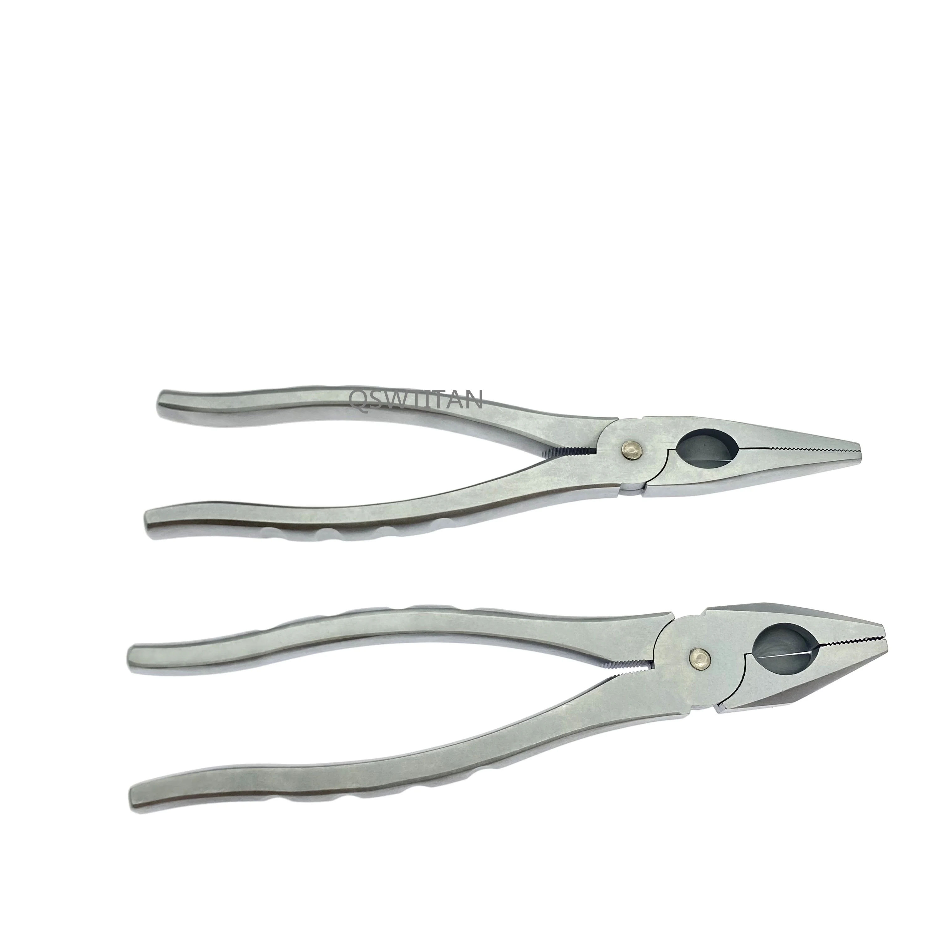 Orthopedics Nice Flat Nose Pliers with Serrated Jaws Veterinary Orthopedics Instruments